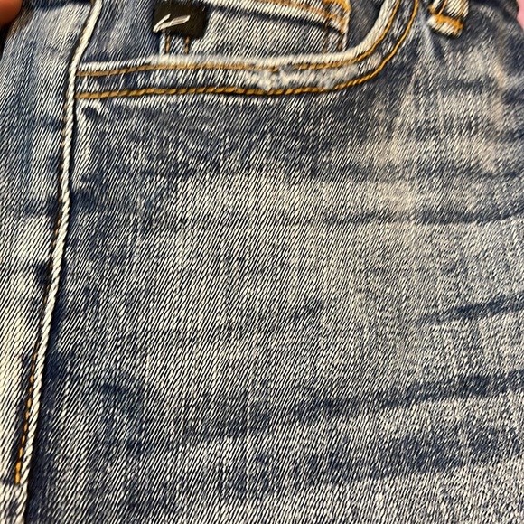 New! Kancan Girlfriend distressed Button Up Denim Jean - Picture 8 of 8